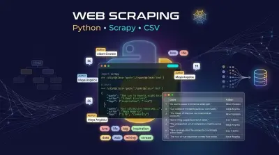 بناء سكريبت Python لسحب وتنظيف بيانات الاقتباسات من موقع معين باستخدام Scrapy