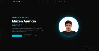 تصميم وتطوير portfolio شخصي احترافي
