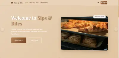 تصميم وتطوير موقع تجارة إلكترونية متكامل لمخبز (Bakery E-Commerce)