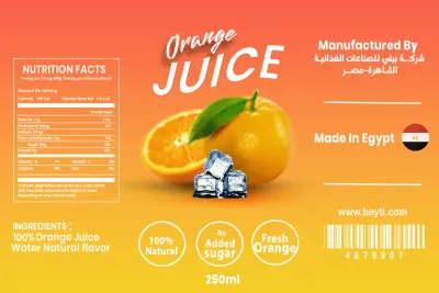 Label for Orange Juice