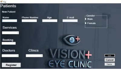 نظام إدارة مركز عيون باستخدام لغة C++