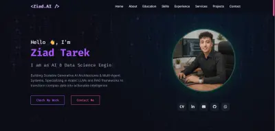 بناء موقع شخصي احترافي شامل Animations وتصميم متجاوب (موقعي الشخصي)