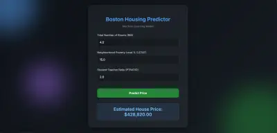 تطبيق ويب متكامل للذكاء الاصطناعي للتنبؤ بأسعار العقارات