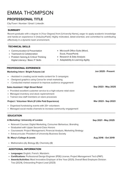 CV لمهندس ذكاء اصطناعي مطابق لنظام ATS