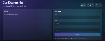 صورة العمل منصة متكاملة لإدارة وعرض السيارات (Full-Stack Car Dealership Platform)