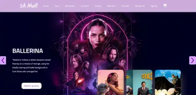 صورة العمل موقع مول تجاري متكامل HTML, CSS, JS