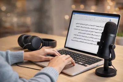 تفريغ الصوت العربي الى نص مكتوب بدقة