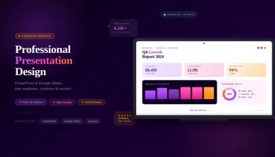 إنشاء عرض تقديمي احترافي (Presentation) لعرض مشاريعك وأفكارك بشكل احترافي