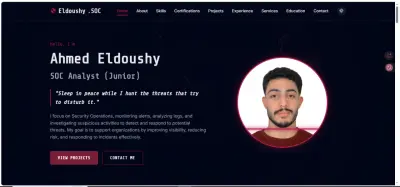 تصميم موقع Portfolio شخصي احترافي يعرض مهاراتك وأعمالك بشكل مميز