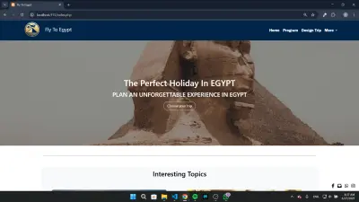 Fly To Egypt Trip Booking Website