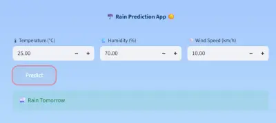 ☔ تطبيق التنبؤ بالأمطار بالذكاء الاصطناعي