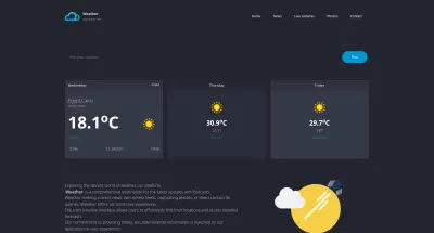 تطبيق ويب تفاعلي لمعرفة حالة الطقس (Weather App)