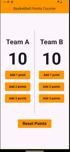 Basketball App points Counter
