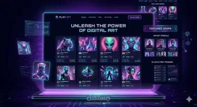 PLAY NFT – تصميم UI/UX لمنصة تداول الفن الرقمي