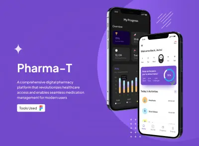 Pharma-T – تصميم UI/UX لتطبيق موبايل صيدلية رقمية