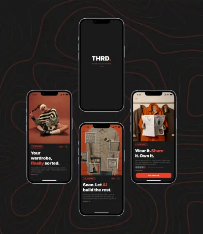 اسم العمل: إعادة تصميم تطبيق THRD للأزياء – تجربة مستخدم تركز على احتياجات المستخدم
