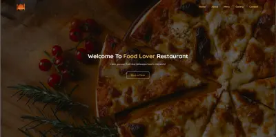 Food Lover تصميم لمطعم احترافي