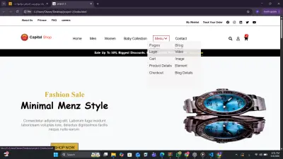 تصميم متجر ساعات احترافي (Luxury Watch Store) متوافق مع جميع الأجهزة