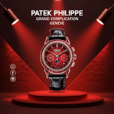 تصميم بصري احترافي لساعة"PATEK PHILIPE" الفاخرة_ تصميمات سوشيال ميديا