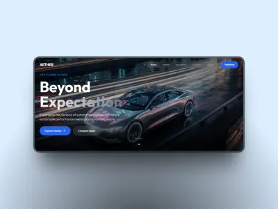 تصميم وتطوير منصة Aether Cars لتأجير وعرض السيارات الفاخرة