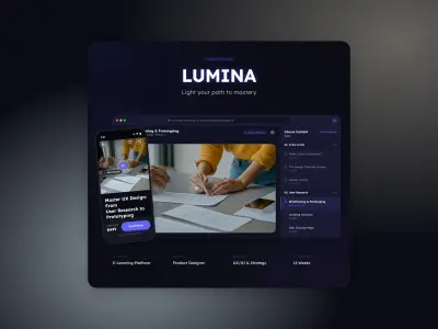 Lumina — تصميم موقع ويب تعليمي