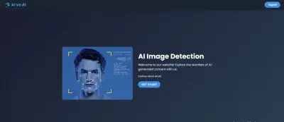 تطبيق ويب للذكاء الاصطناعي – توليد واكتشاف الصور