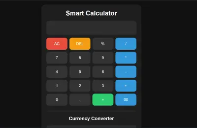 تطوير تطبيق ويب لحاسبة ذكية تفاعلية | Smart Calculator Web App