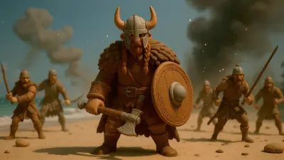 Viking into a claymation action