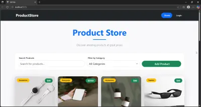نظام إدارة المنتجات باستخدام React (Product Management Dashboard)