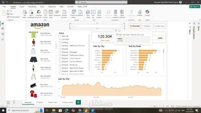 تصميم داشبورد Power BI لتحليل بيانات متجر Amazon
