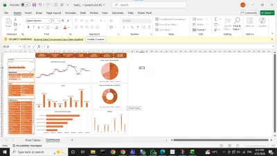تصميم لوحة تحكم (Dashboard) تفاعلية واحترافية باستخدام Excel