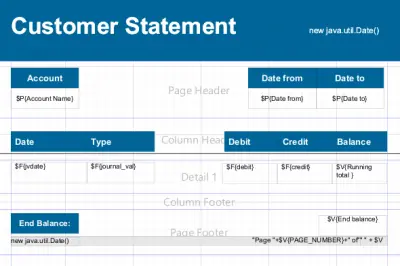 تصميم Customer Statement احترافي باستخدام Jasper Reports جاهز للطباعة PDF