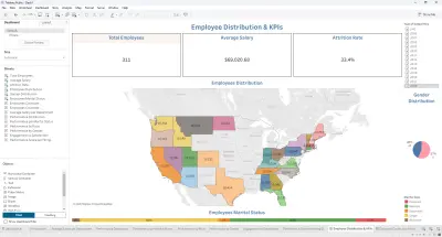 إنشاء لوحة تحكم تفاعلية في Tableau لتحليل البيانات