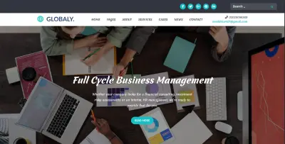 landing page (Globaly)