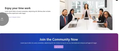 صفحة هبوط لاداة تنظيمية  Landing Page