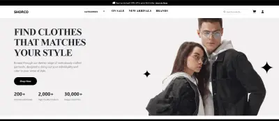 موقع تجارة إلكترونية للملابس (E-Commerce Website - SHOP.CO)