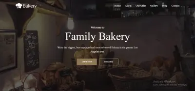 تصميم وتطوير صفحة هبوط Bakery Landing Page احترافية ومتجاوبة