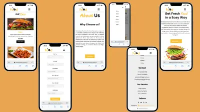 واجهة تطبيق ويب لطلب الطعام وتصفح منيو المطاعم