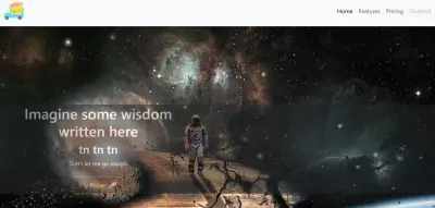 صفحة هبوط باستخدام HTML ,Bootstrap