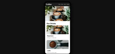 تصميم موقع كافيه