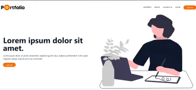 إنشاء صفحة هبوط portfolio عصرية وسريعة ومتجاوبة