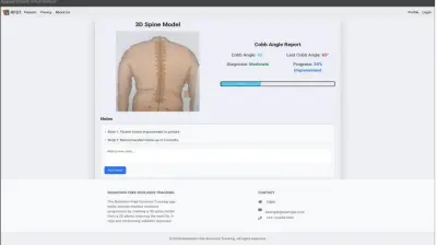 نظام تتبع الجنف بدون أشعة — AI-Powered Medical Web Application