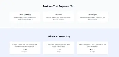 Finanace Product Landing Page