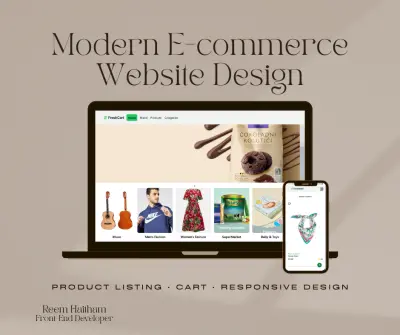 تصميم وتطوير متجر إلكتروني متجاوب باستخدام React