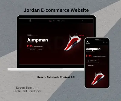 متجر إلكتروني لبيع أحذية Jordan باستخدام React
