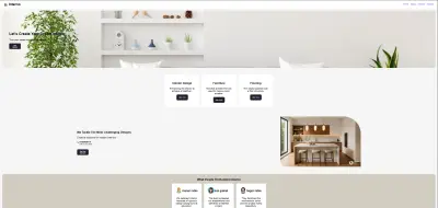 تطوير صفحة ويب (Landing Page) لموقع خاص بالديكور الداخلي