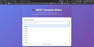 MUST SCHEDULE MAKER