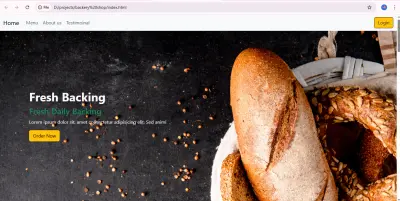 موقع إلكتروني لمخبز (Bakery Website)