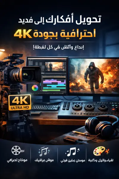 انشاء فيديوهات قصيره 4k AI