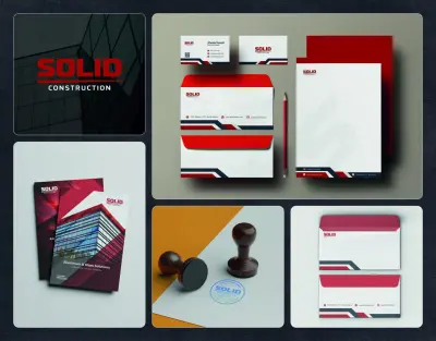 تصميم ملف تعريفي وهوية بصرية احترافية لشركة Solid للمقاولات – السعودية